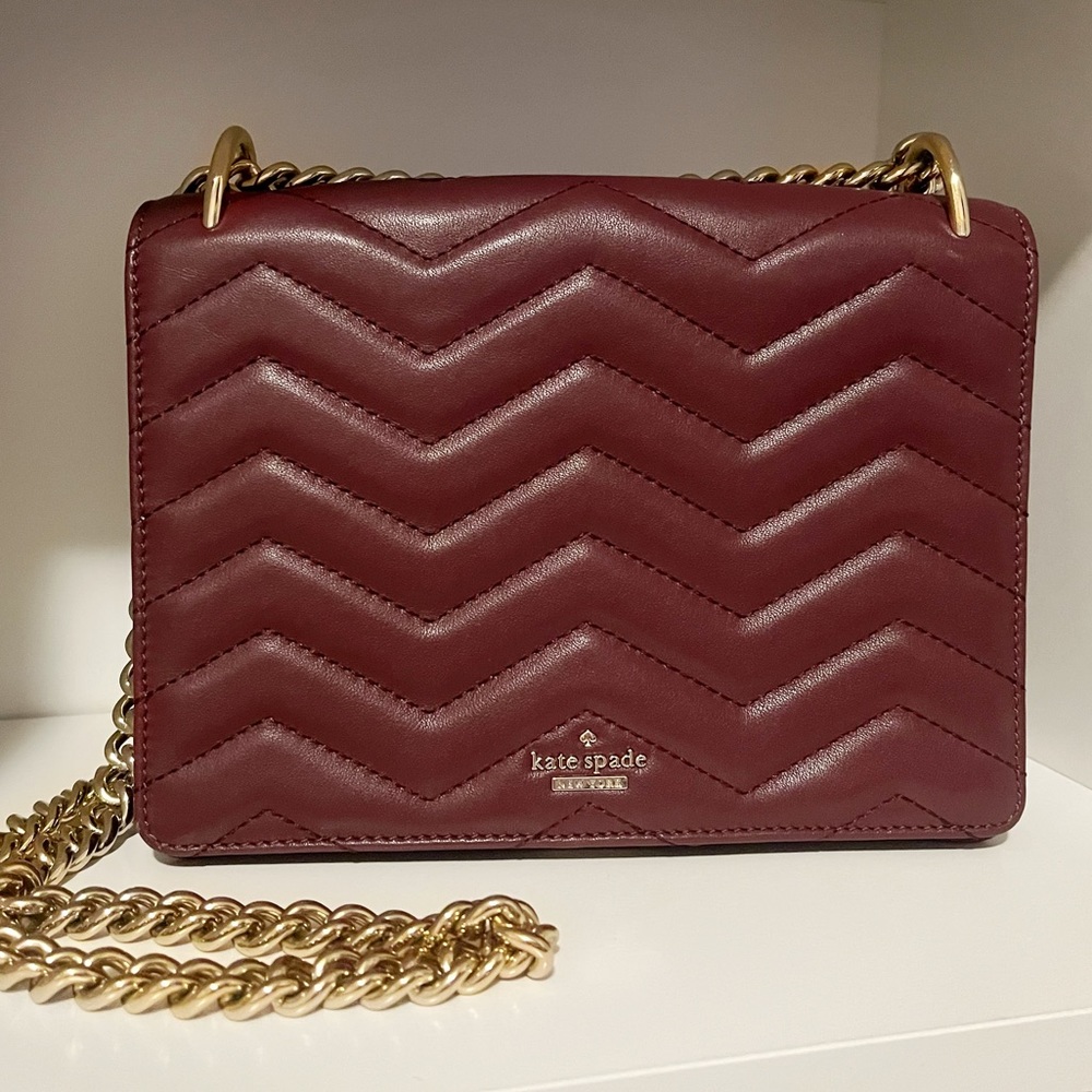 Kate Spade New York Cameron Street Marci Saffiano Leather Shoulder Bag - Maroon
